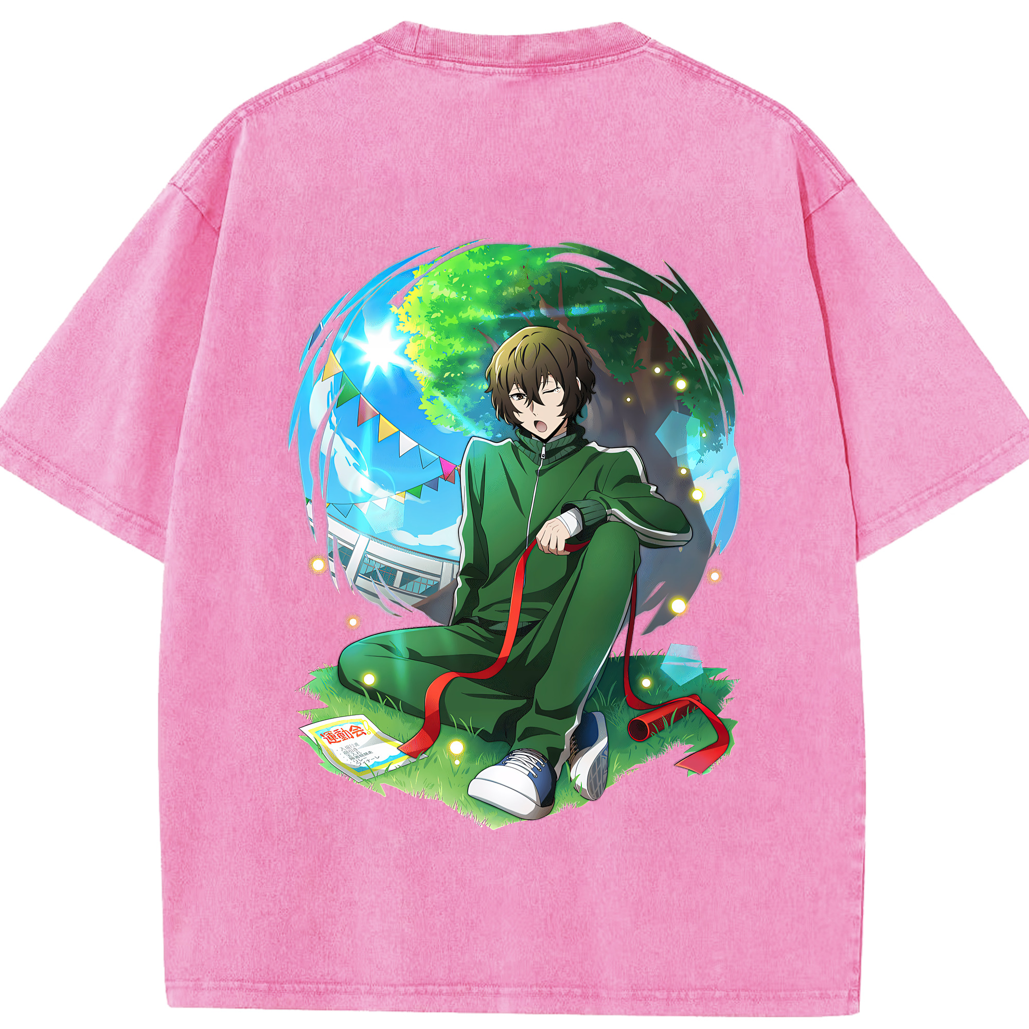 （画像用） 文豪ストレイドッグス Bungo Stray Dogs 綿100% ヴィンテージ風 半袖Tシャツ（背面プリント）